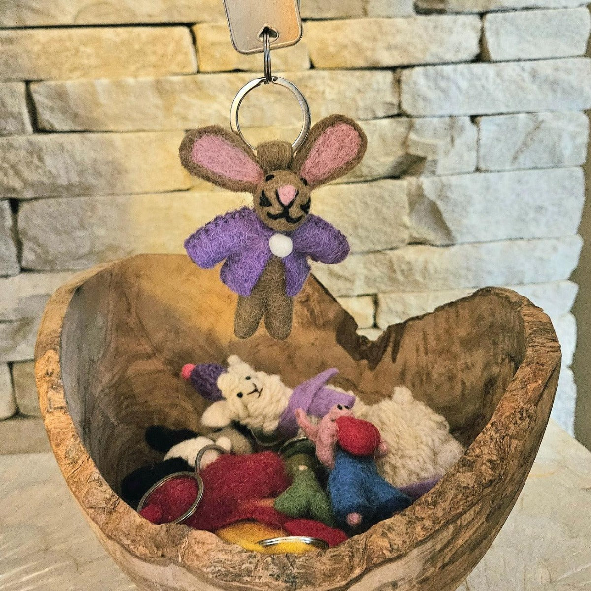 Bunny Felt Keyring