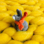 Bunny with Orange Scarf Felt Hanging Decoration