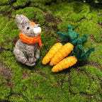 Bunny with Orange Scarf Felt Hanging Decoration
