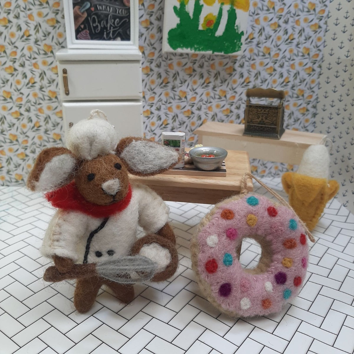Penny the Patisserie Chef Felt Hanging Decoration