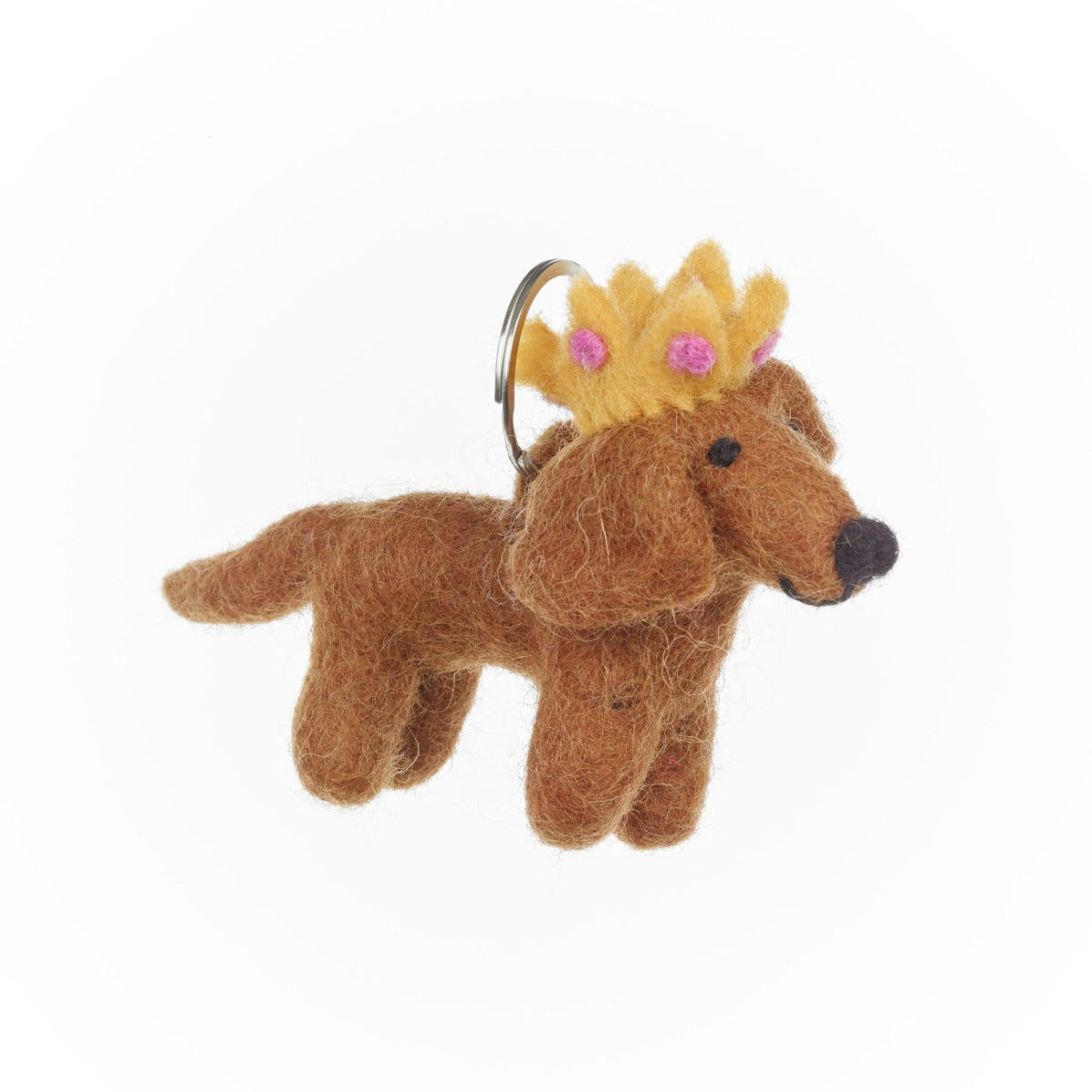 Sausage Dog Felt Keyring
