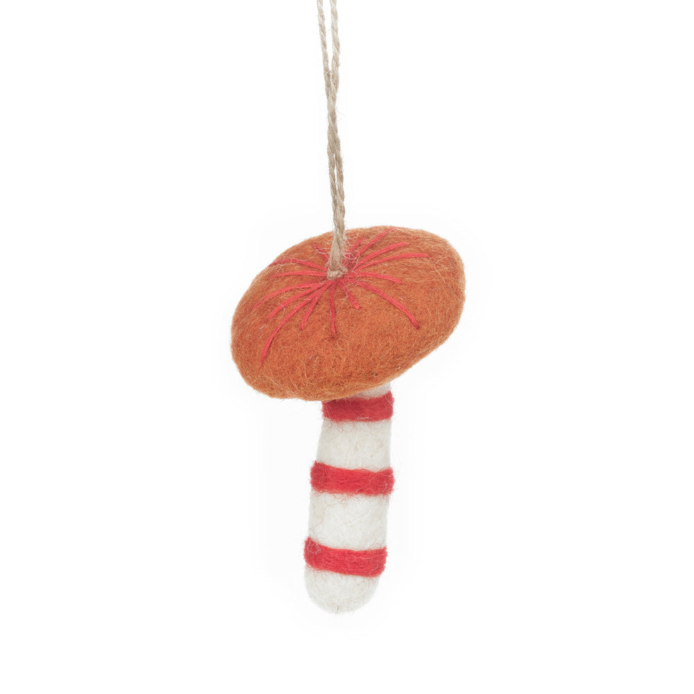 Wild Foraged Mushrooms Felt Hanging Decorations (Set of 3)