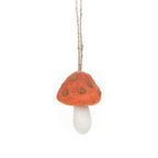 Wild Foraged Mushrooms Felt Hanging Decorations (Set of 3)