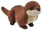 Horizontally mirrored view of River Otter plush toy (12cm)