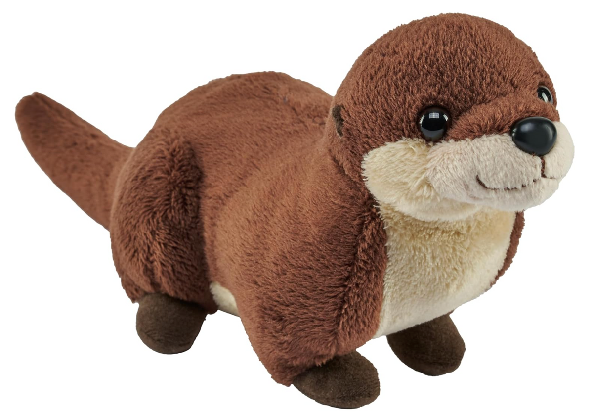 Horizontally mirrored view of River Otter plush toy (12cm)
