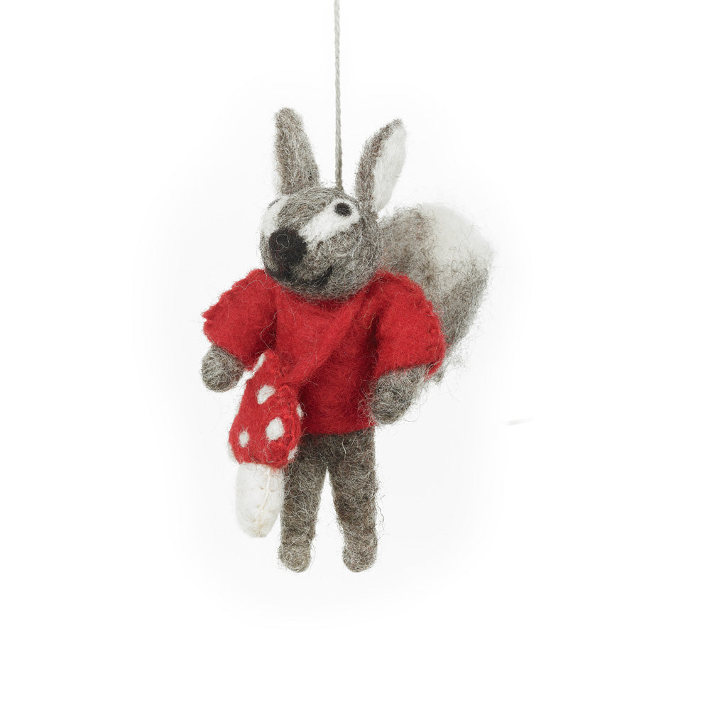 Stanley the Squirrel Felt Hanging Decoration